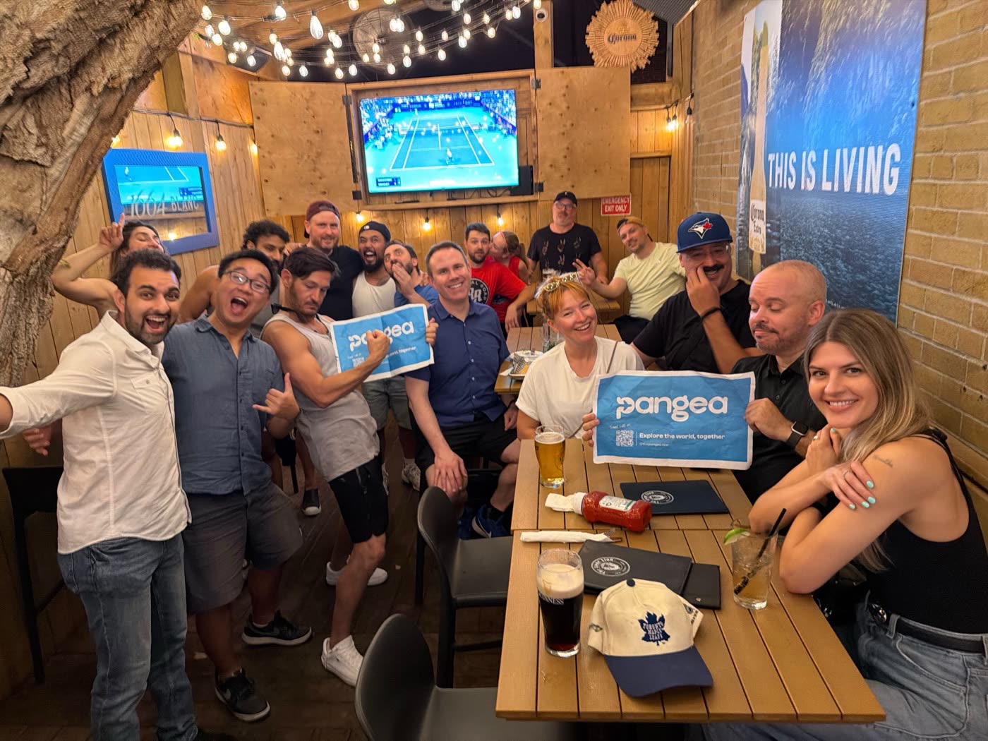 Pangea members at a city community meetup