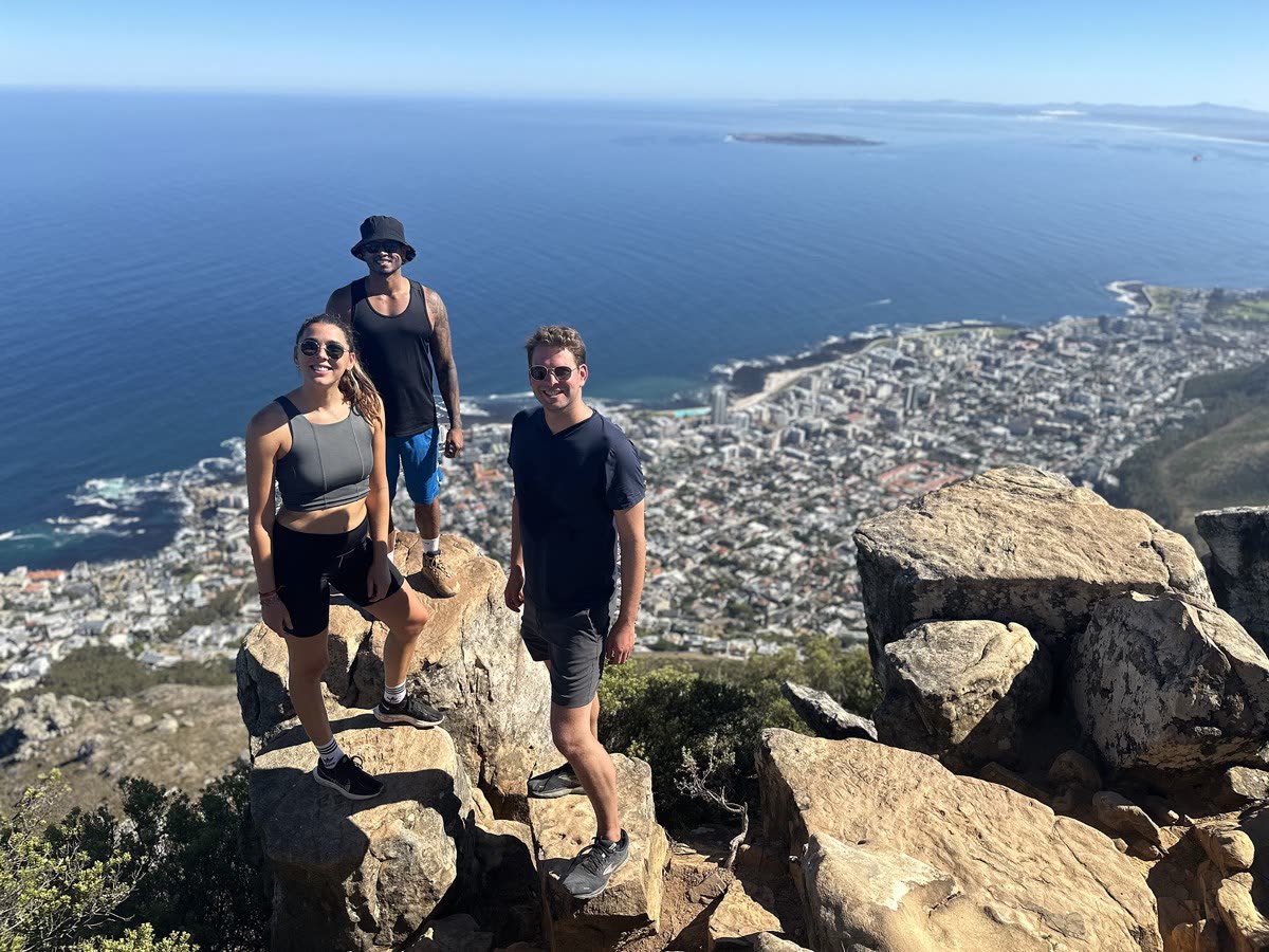 Chapter travelers on Lion’s Head above Cape Town
