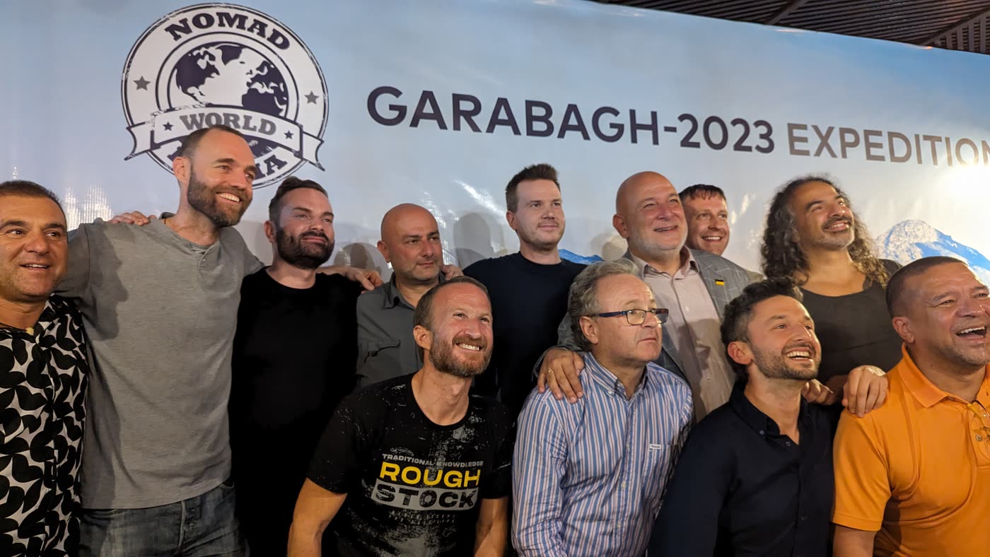 The Pangea group on the Garabagh expedition in the Caucasus